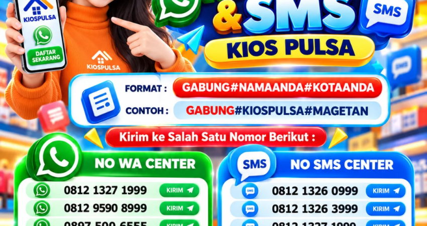 Cara Daftar Kios Pulsa Center Lewat WhatsApp dan SMS — Panduan Lengkap