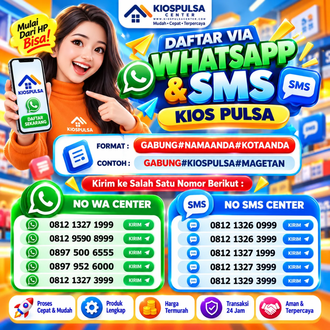 Cara Daftar Kios Pulsa Center Lewat WhatsApp dan SMS — Panduan Lengkap