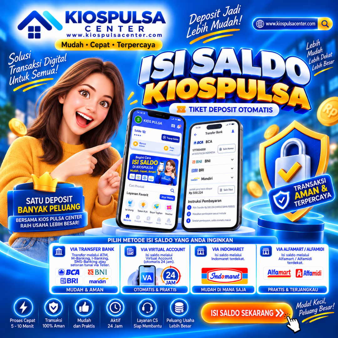 Isi Saldo Kios Pulsa Center dengan Mudah, Cepat, dan Aman