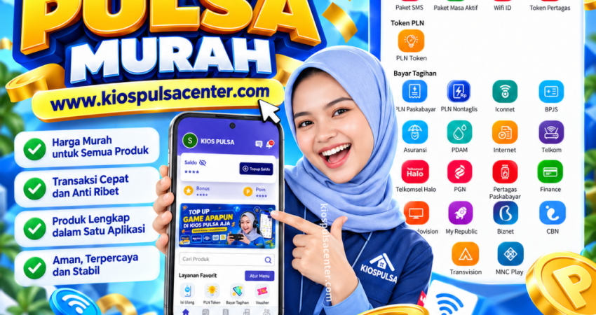 Agen pulsa murah KiosPulsa dengan produk digital lengkap dalam satu aplikasi